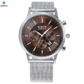 NORTH 6009 mesh strap Luxury Waterproof Business Clock Fashion Casual Watch Men Unique Steel Quartz Calendar Male Watches